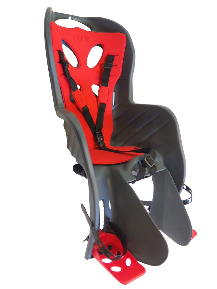 Кресло детское на багажник CURIOSO DELUXE темно-серое с красн.вставкой &#39;NFUN (Италия)
