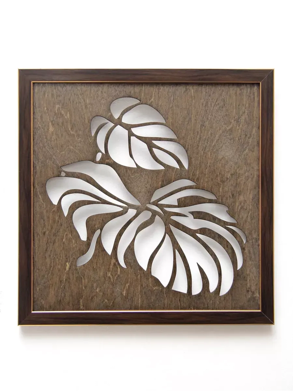 Настенный декор "Два панно монстеры" в раме