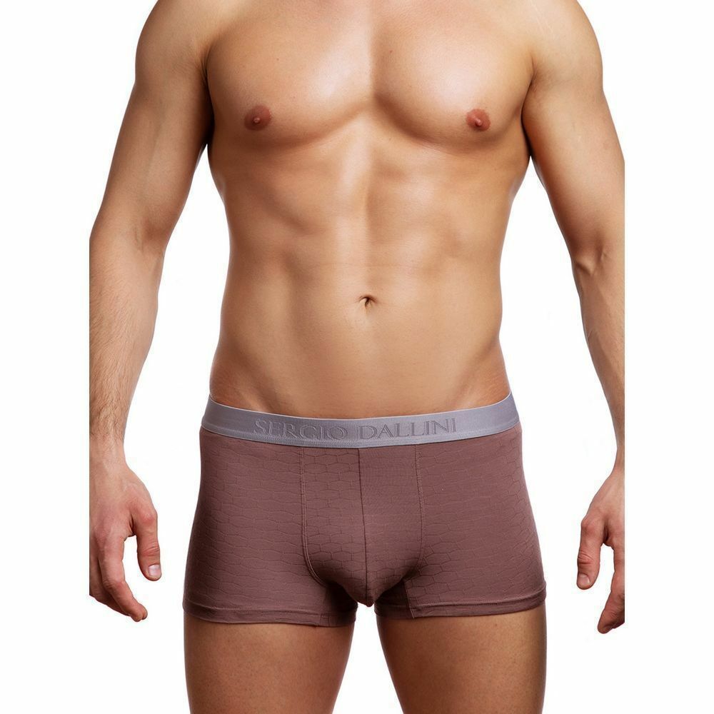Мужские трусы боксеры коричневые Sergio Dallini SG2304-1