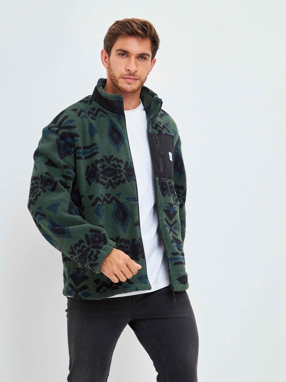 Толстовка Kefirmaykifer Флисовая Zip зеленая