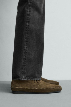 ZARA Х AARON LEVINE КОЖАНЫЕ ТУФЛИ VIBRAM®, БРОНЗОВЫЙ