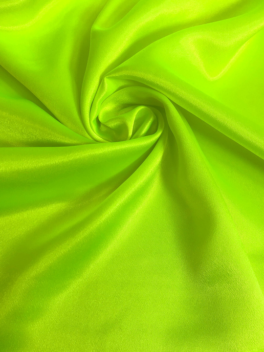 Креп-сатин неон-салатовый №51