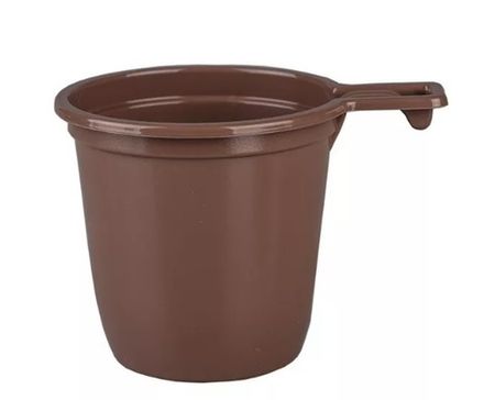 Одноразовые чашки 200мл 6,6г коричневые (50/1500шт)