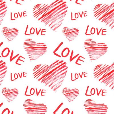 Сердечки акварель