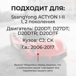 Втулки натяжителя ремня генератора SsangYong ACTYON 2006-2017 (Двигатель D20DT, D27DT, D20DTR, D20DTF) (NR2)
