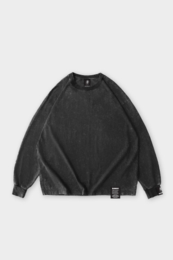 Лонгслив SHMOT "BLANK" GARMENT DYE Черный