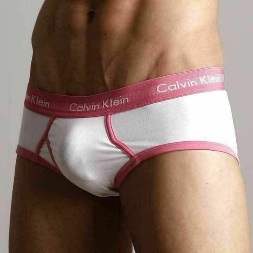 Мужские трусы брифы Calvin Klein 365 White Pink Brief