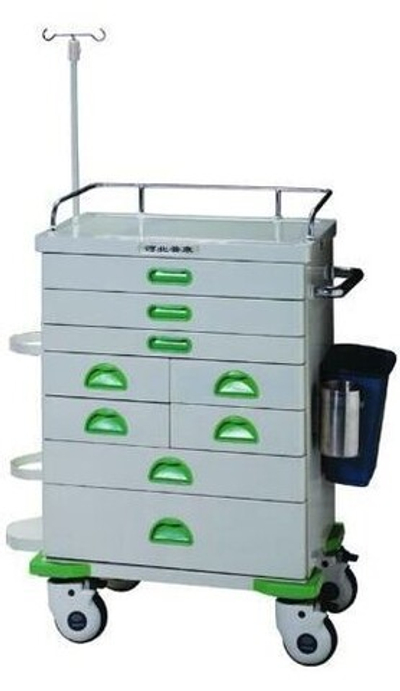 Столик-тележка медицинская инструментальная МЕДИЦИНОФФ F-2