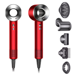 Фен Dyson Supersonic HD07 Gift Edition, красный/никель (кейс)