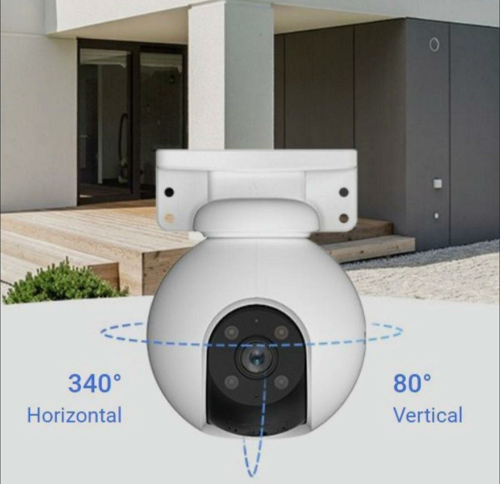EZVIZ H8 Pro 5 МП поворотная Wi-Fi камера c распознаванием людей и авто.