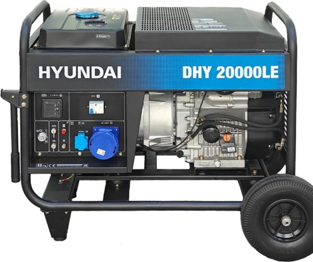 Электростанция дизельная с воздушным охлаждением HYUNDAI DHY 20000LE открытая