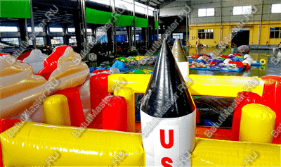 Коммерческий надувной батут "Ракета на взлёте"