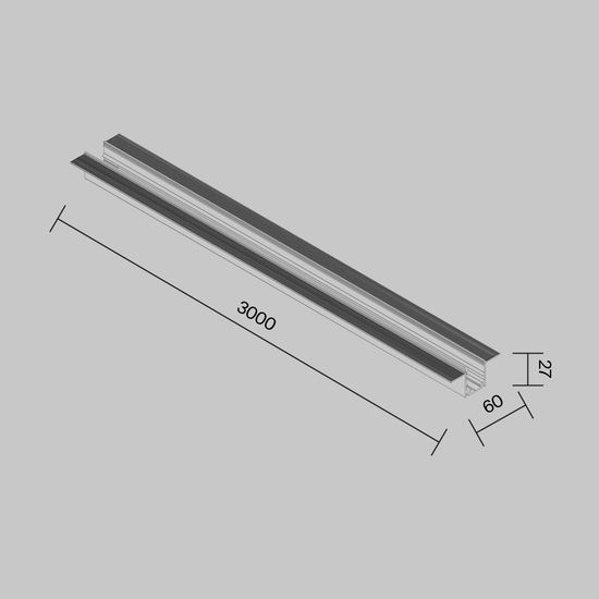 Профиль для уличной трековой системы Outdoor O-TR002BF-P-B3M