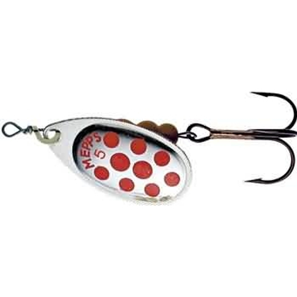 Блесна вращающаяся Mepps AGLIA PTS, 5, SILVER/Red
