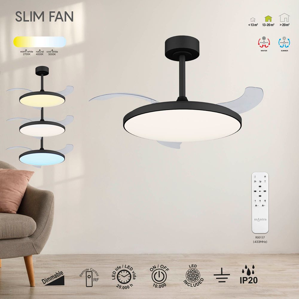 9055 Люстра-вентилятор SLIM FAN