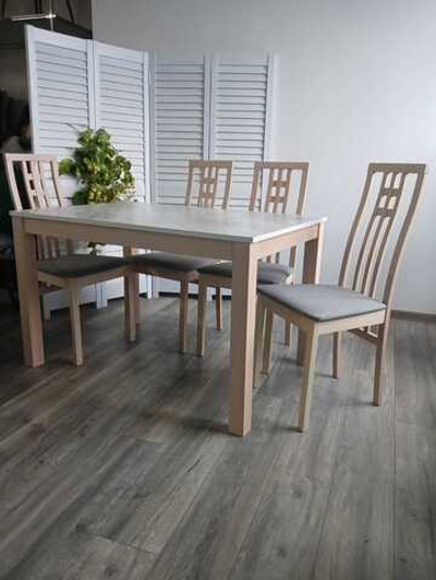 Стол TME-6931 MBH SWEDEN белый мрамор / MILKY WHITE  M-City