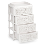 Комод 4-х секционный "Аура" широкий (белый)