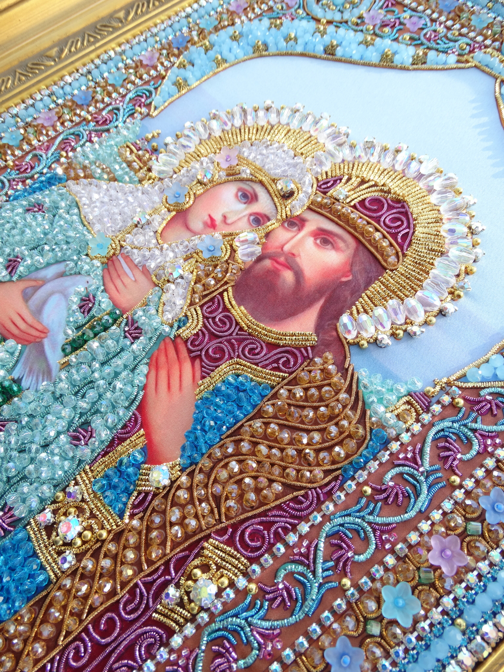 И-26 Набор для вышивания хрустальными камнями Святые Петр и Феврония