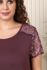 Ночная сорочка Азарт Виотекс БАКЛАЖАНОВЫЙ