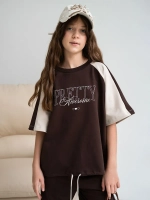 Костюм для девочки, футболка и штаны