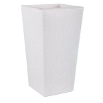 Кашпо напол. Ротанг со вставкой (340х615) (белый)