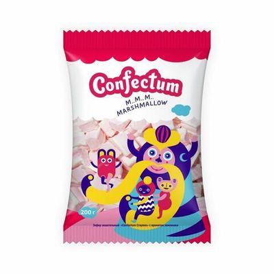 Маршмеллоу "Confectum Crayons" с ароматом земляники, 200гр х 14шт