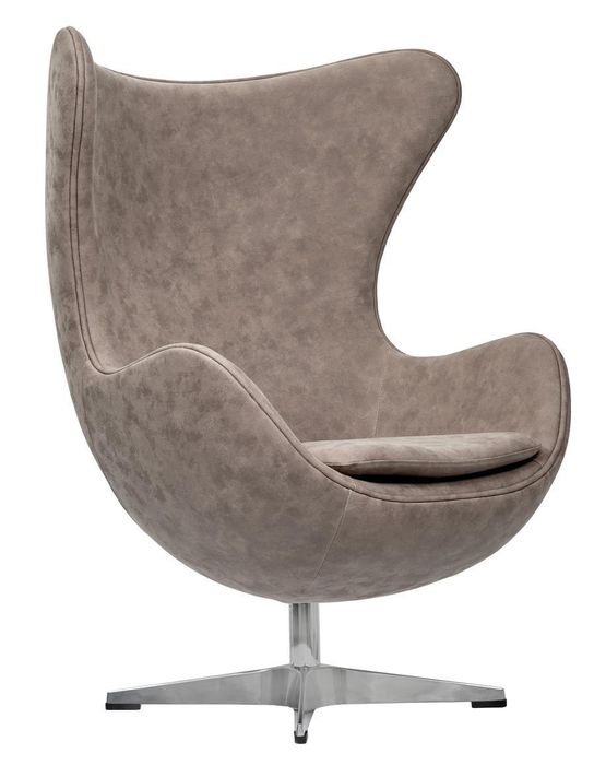 Кресло EGG CHAIR бледно-коричневый матовый с эффектом состаренная кожа Bradex Home FR 0253