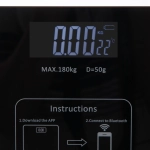 Весы напольные электронные «SMART - Style» 28*28*0,5 см, bluetooth (работает от 2хААА), Черный