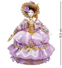 РусКукла RK-733/ 2 Кукла-шкатулка «Дама с веером»