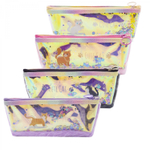 Пенал - косметичка Alingar, мех/голографика, молния, 90х200мм, "Cute cat", микс (кошечки)