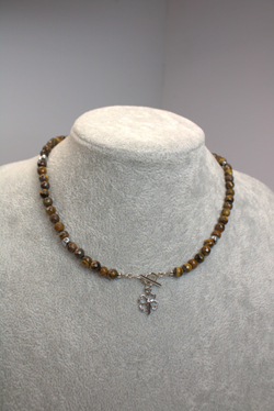 Чокер с тигровым глазом «Тигровый клевер»