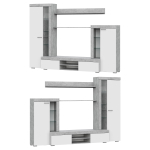 Готовая гостиная Woodville Swede цемент светлый, белый