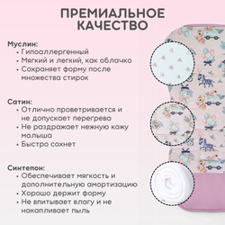 Матрас в коляску двухсторонний детский из муслина