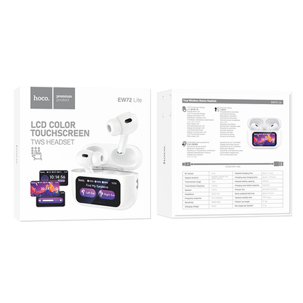 Беспроводные наушники TWS HOCO EW72 Lite с дисплеем (белый)