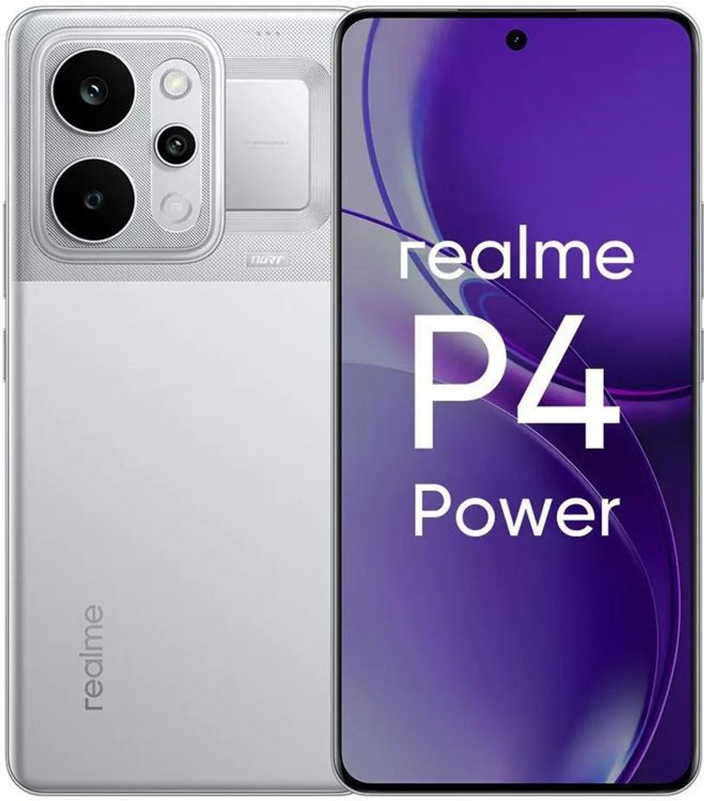 6.8" Смартфон REALME P4 Power 8/256Gb,  NFC,  AMOLED,  144Гц,  10001мAч,  серебристый