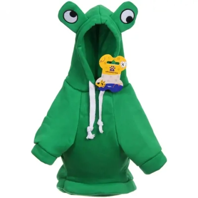 Кофта - толстовка с капюшоном для собак мелких пород «МОДНЫЙ БРО», лягушёнок, размер XL (56*40*26см) Ultramarine