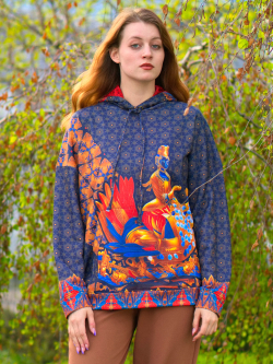 худи с принтом - русский лубок