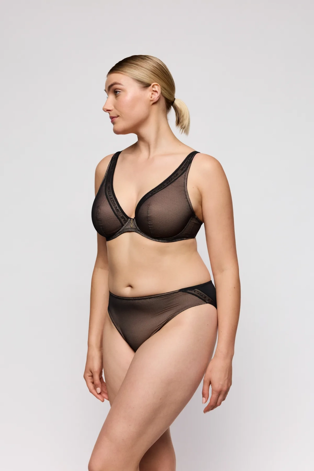 PRIMADONNA Twist Cools Бюстгальтер с глубоким V-образным вырезом, средняя степень подкладки, черный