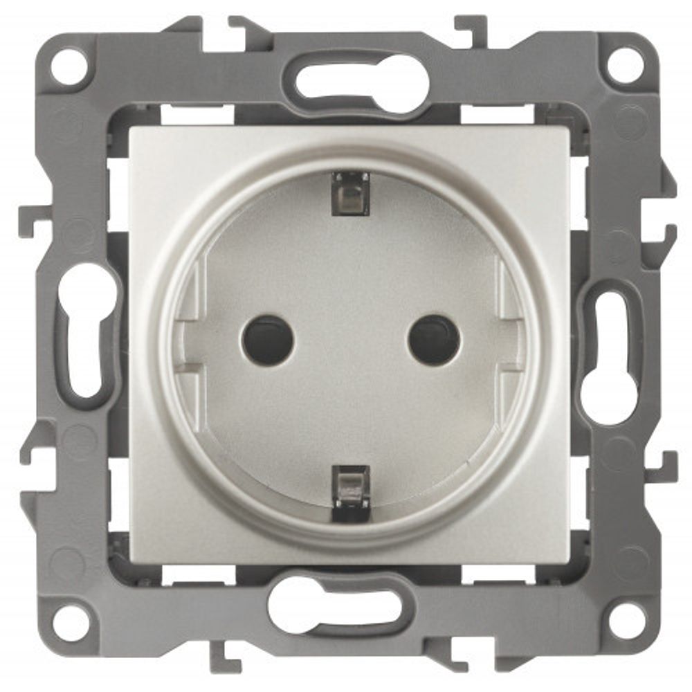 12-2101-15 ЭРА Розетка 2P+E Schuko, 16A-250В, IP20, Эра12, перламутр | Без бренда