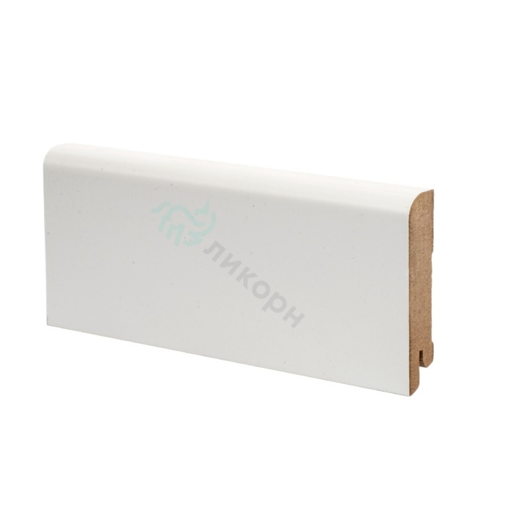 Плинтус Ликорн Напольный Белый К-02 80х16 мм