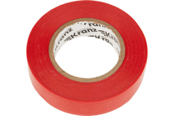 Изолента ПВХ KRANZ 0,13х19 мм, 25 м, красная KR-09-2204