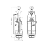 Сливной механизм 2-ух Кноп Ани Пласт бел.кн.WC7050 АНИ пласт