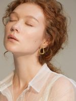 Серьги Инжир, позолотой