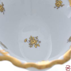 Икорница 2-я ярусная Queen's Crown Золотая роза 26 см