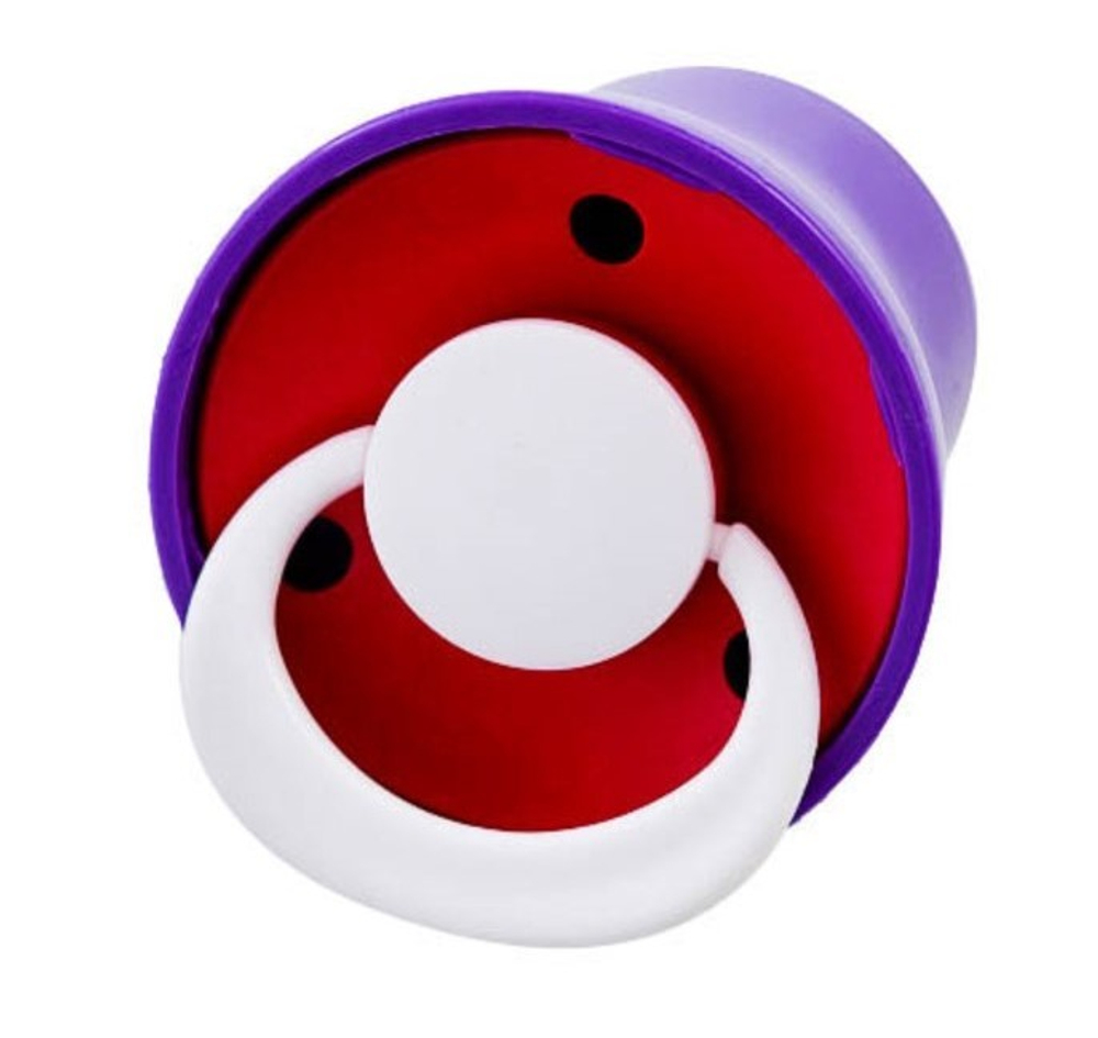 741138 Пустышка латексная классическая «Солнышко» с кольцом, в защитном колпачке, от 0 мес., ц