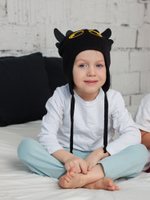 Шапка весенняя/осенняя вязаная БЕЗЗУБИК (Черный)