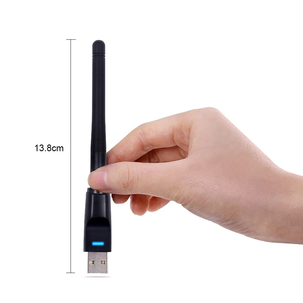 Wi-Fi адаптер USB 2.0 150 Мбит/с чипе MT7601 для компьютеров и большинство приставок портативный