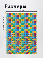 Оксфорд с принтом 3 метра №3 240 D