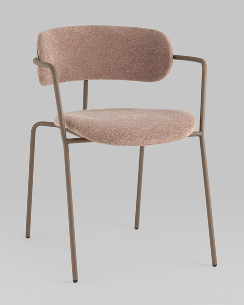 Стул Дженни букле бежевый каркас бежево-серый матовый