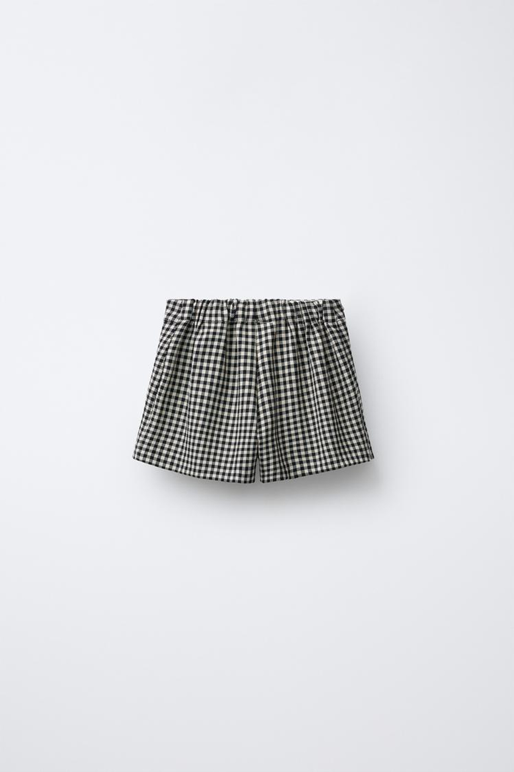 ZARA ЮБКА-ШОРТЫ В КЛЕТКУ, ЭКРЮ